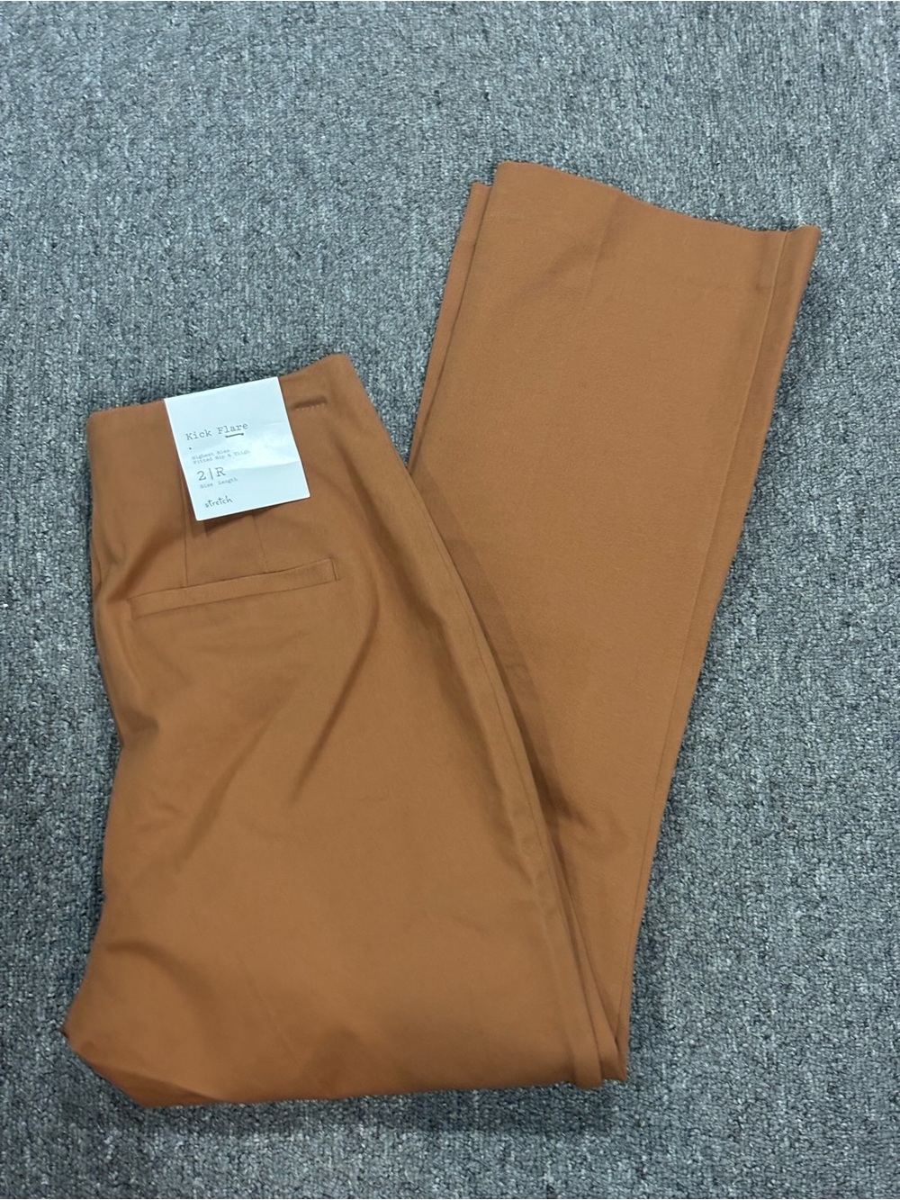 A New Day brand Kick Flare stretch pants brown high rise stretch Sz 2 NWT